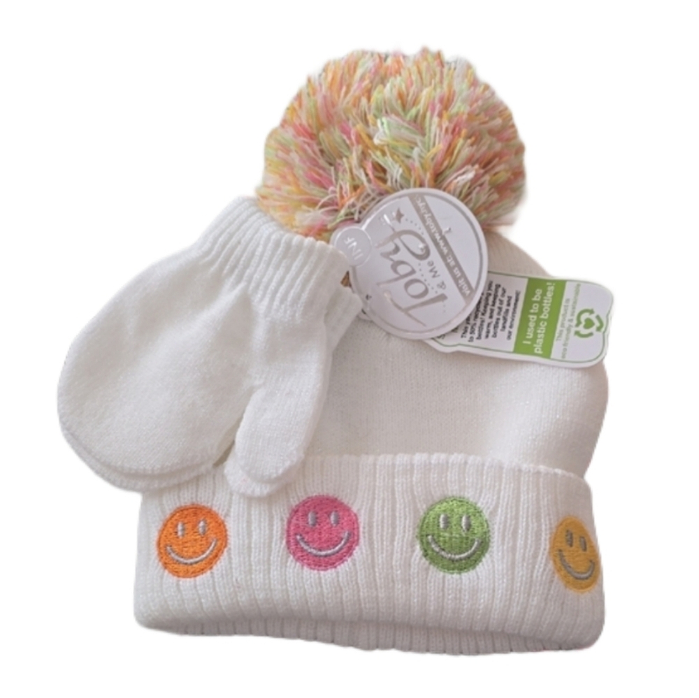 B2G1F- Toby & Me Infant Girl Hat and Mittens Set